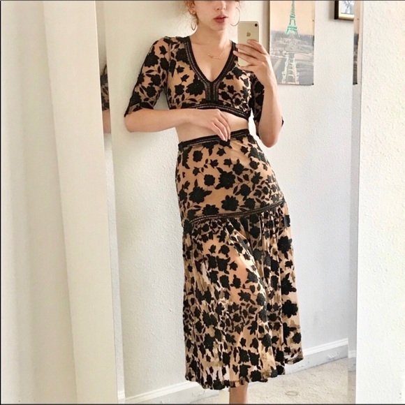 For Love And Lemons Dresses & Skirts - NEW For Love & Lemons Temecula Black Nude Set SZ S